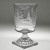 Masonic Engraved Rummer Glass with Lemon Squeezer Foot c1810