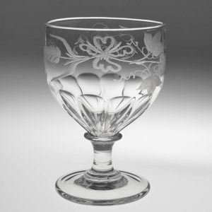 (Reserved G.O)Engraved Petal Moulded 19th Century Rummer c1820