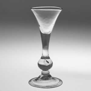 Very Rare Form Baluster Kit-Cat Gin Glass c1725