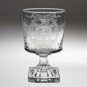 Masonic Engraved Rummer with Lemon Squeezer foot c1810