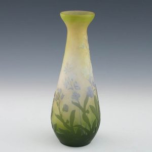 Galle Glass Four Colour Acid Cameo Vase c1920