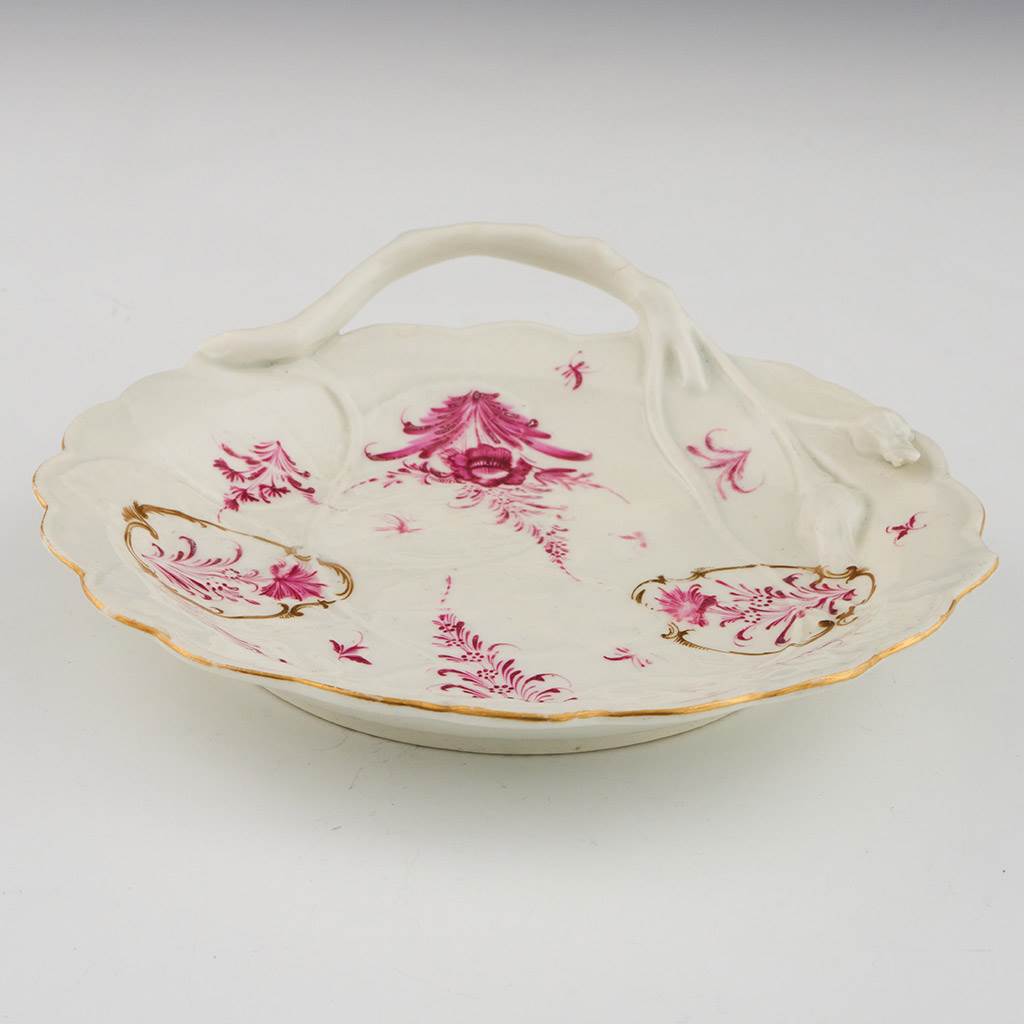 First Period Worcester Blind Earl Moulded Sweetmeat Dish c1770