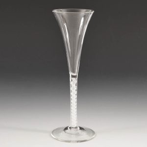 A Georgian Mixed Twist Stem Champagne Flute c1765