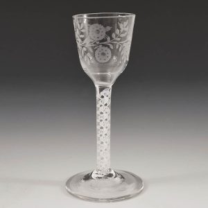 A Disguised Jacobite Sympathy Wine Glass c1760
