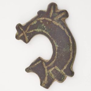Viking Bronze Decorated Horse Bridle Cheekpiece Fragment, c11th Century