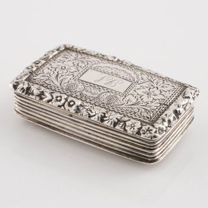 An Early Nathaniel Mills Sterling Silver Vinaigrette Birmingham 1827