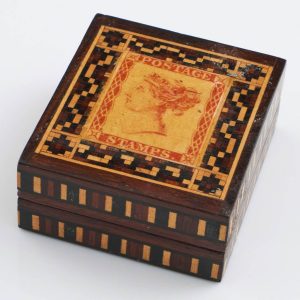 Tunbridge Ware Stamp Box c1890