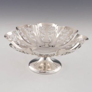 Sterling Silver Pierced Basket or Bon Bon Dish 1933