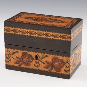 Edmund Nye Tunbridge Ware Ink Bottle Box c1860