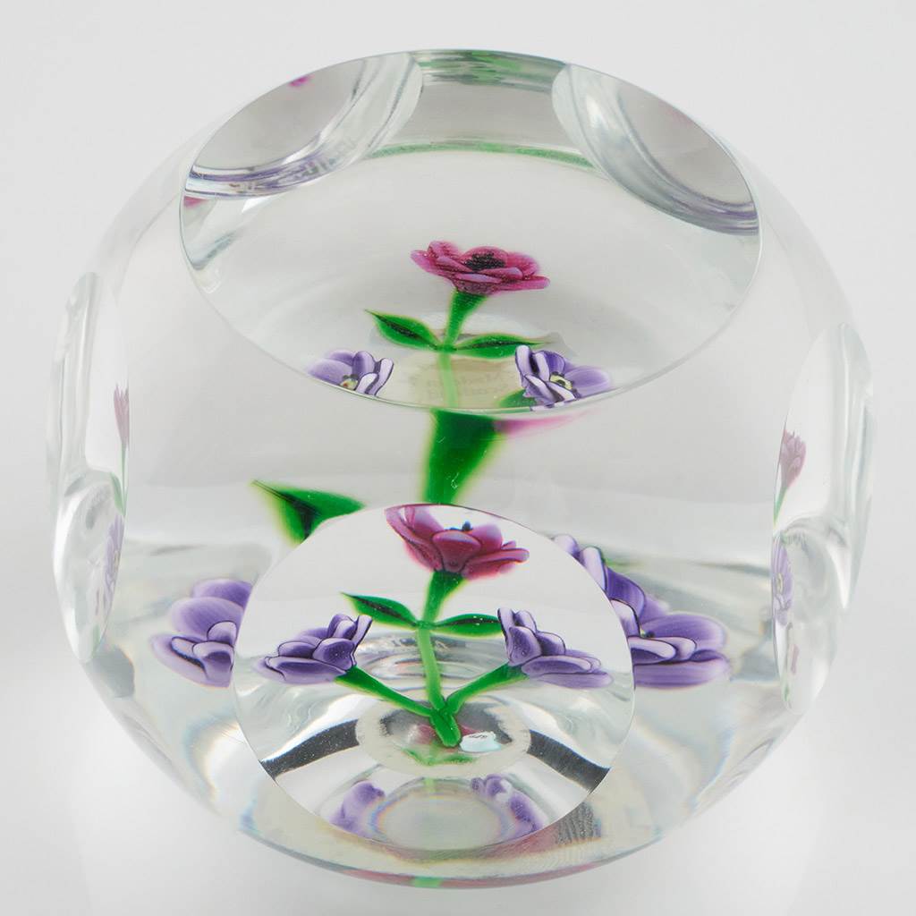 William Manson Paperweight Flower Bouquet Limited Edition c1990