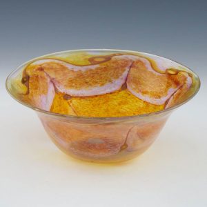 Signed Pauline Solven Studio Glass Dish c1972