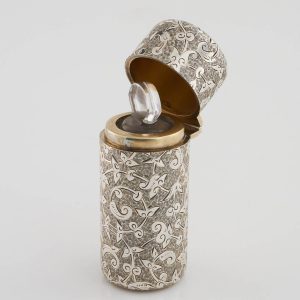 Very Fine Sampson Mordan Sterling Silver Perfume Bottle London 1882