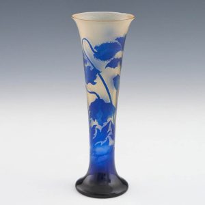 D'Argental Cameo Glass Solifleur Vase c1920