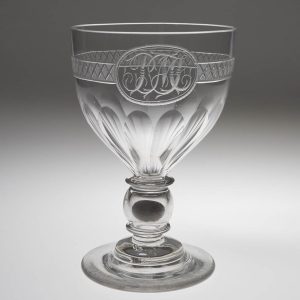 Georgian Glass Coin Goblet c1825