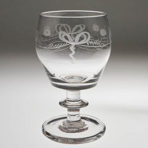 Bucket Bowl Irish Glass Rummer c1820