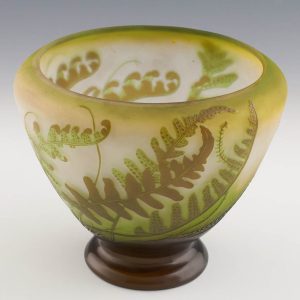 Galle Glass Aquatic Cameo Vase c1920