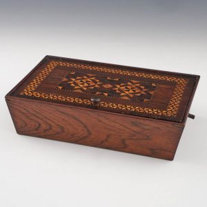 Tunbridge Ware Pin-Hinged Trinket Box c1840