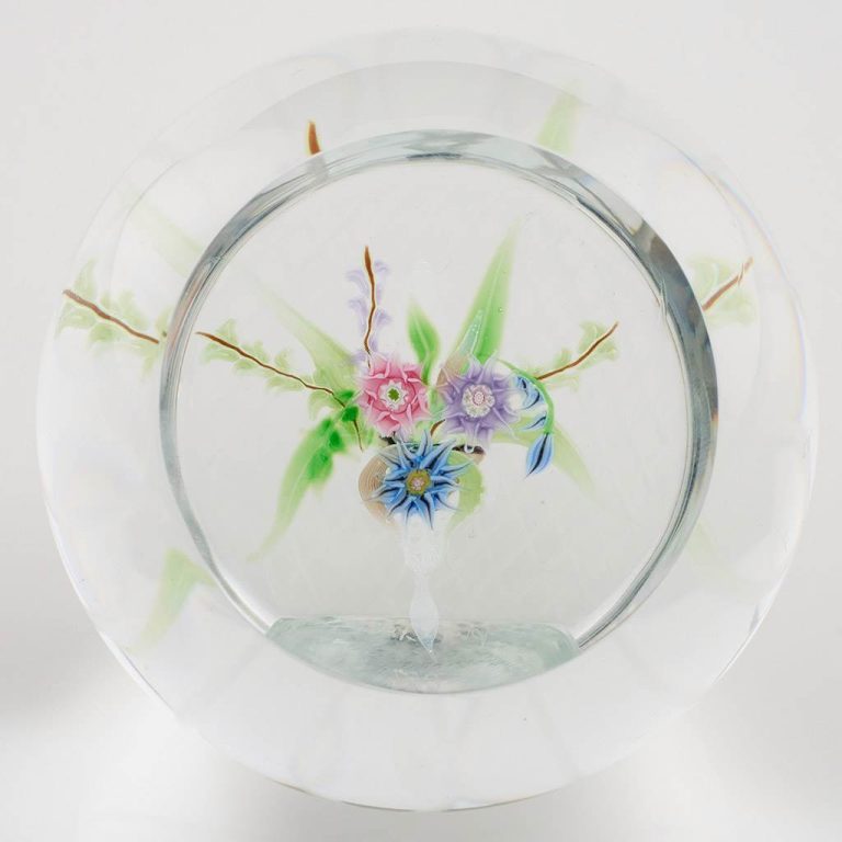 Allan Scott Caithness Whitefriars Hanging Basket Lampwork Paperweight 1988