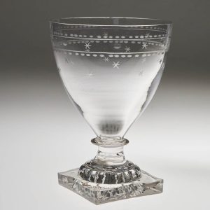Engraved Lemon Squeezer Foot Rummer c1800