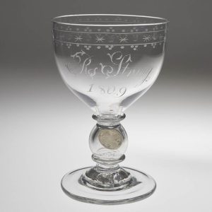 Engraved Georgian Coin Goblet c1810