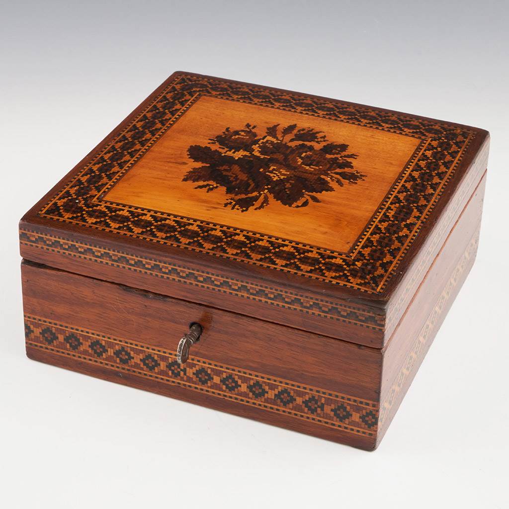 Tunbridge Ware Handkerchief Box