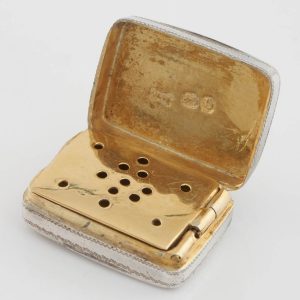 A Miniature Sterling Silver Vinaigrette London 1817