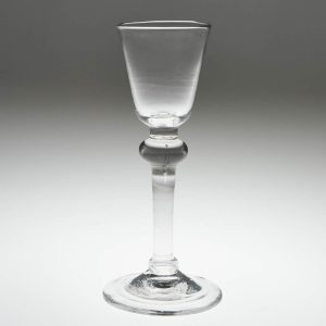 Georgian Wine Glass with Balustroid Stem c1740