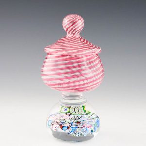 John Deacons Clichy Silhouette Cane Millefiori Paperweight