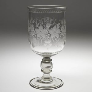Victorian Coin Glass Goblet c1870