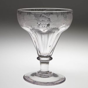 Engraved Pan Top Rummer c1850