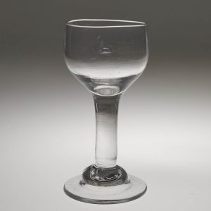 Rare Cup Bowl Plain Stem Domed Foot Georgian Wine Glass c1750