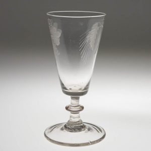 Engraved Georgian Ale Glass c1830