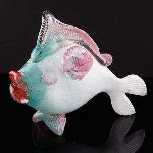 Signed Jean-Claude Novaro ( 1943-2014) Glass Fish Sculpture 2012