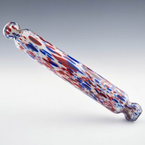 Polychrome Nailsea Glass Rolling Pin c1820