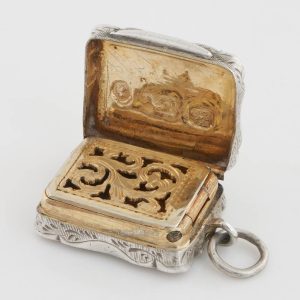 Miniature Sterling Silver Vinaigrette Birmingham 1859