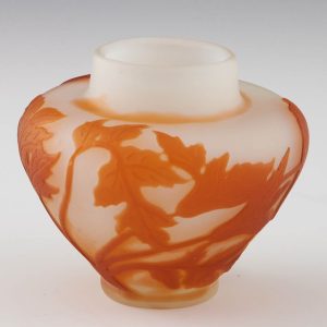 Emile Galle Miniature Cameo Poppy Vase c1905