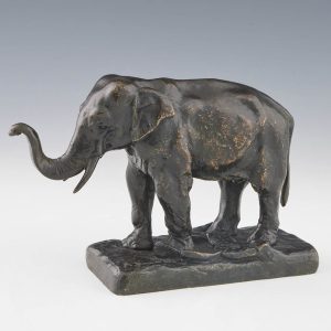 Bronze Sculpture Asian Elephant by Alfred Barye c1860