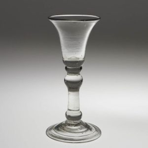 Triple Knop Balustroid Stem Gin Glass c1740