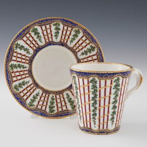 18th Century Sevres Porcelain Trembleuse Cup and Saucer