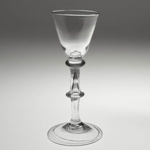 Georgian Balustroid Stem Tax Glass c1750