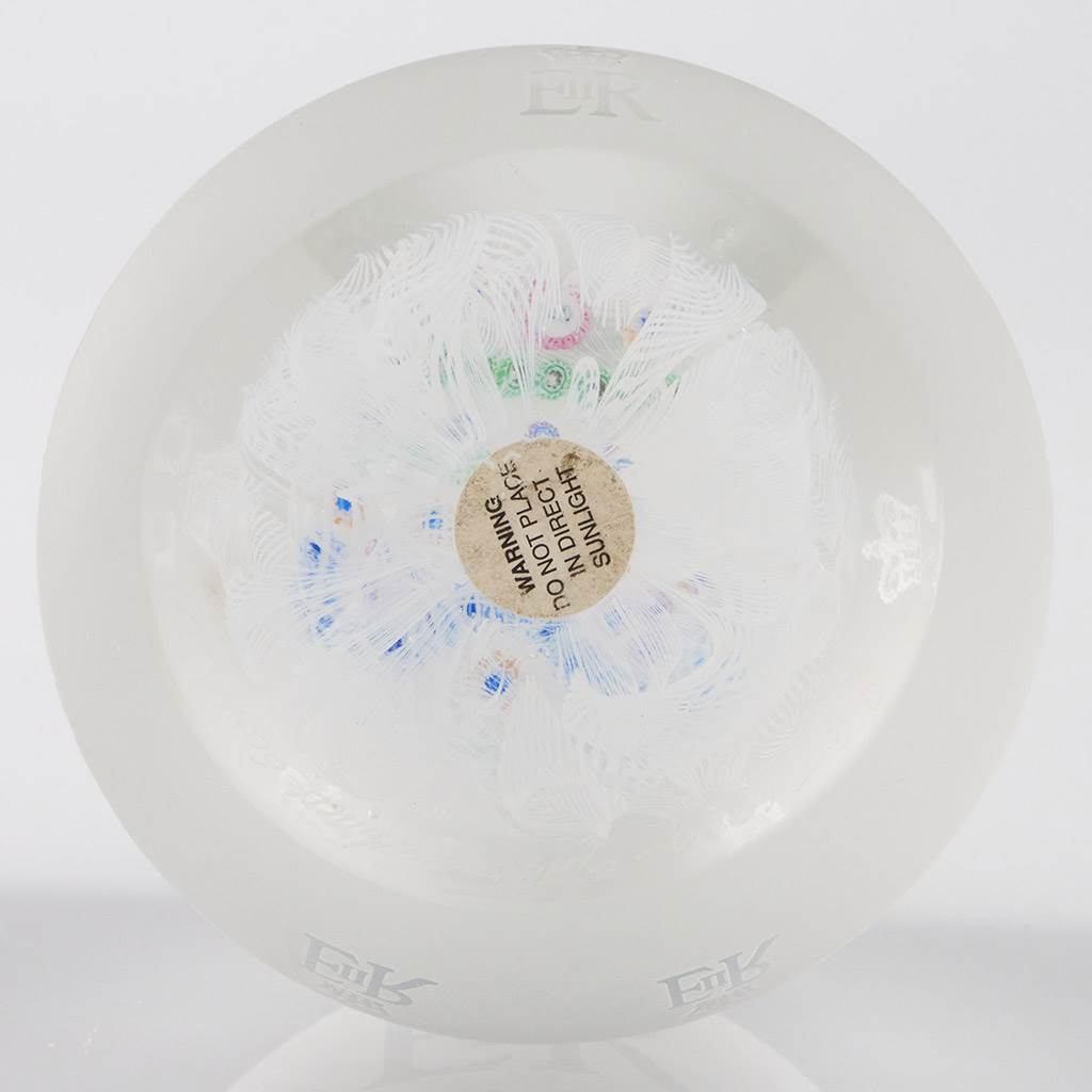 A Caithness Queens Golden Jubilee Crown & Cypher Paperweight 2002