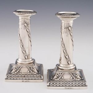 Sterling Silver Candlesticks London 1898
