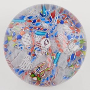 St Louis Paperweight Gridel Scramble c1850