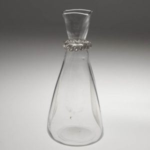James Powell & Sons Leather Bottle Glass Carafe c1880