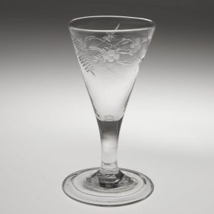 Engraved Georgian Gin Glass c1780