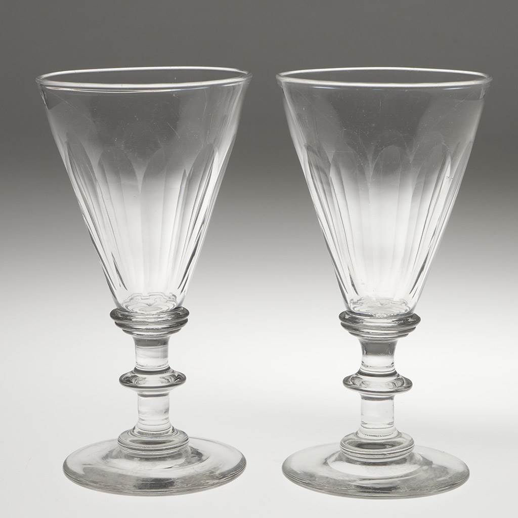 Pair of Victorian WIne Glasses c1880