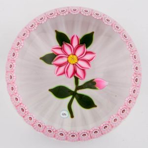 A William Manson Senior Lampwork Clematis Paperweight c1980