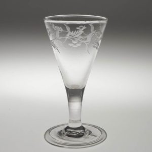 Engraved Georgian Gin Glass c1780