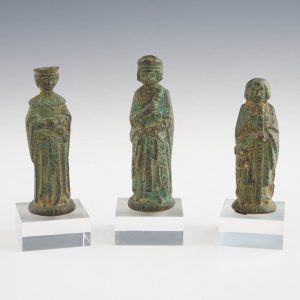 Post-medieval Bronze Chess Pieces 15th-17th Century