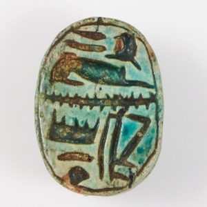 Ancient Egyptian Jewellery Scarab with Hieroglyphics c650 BC